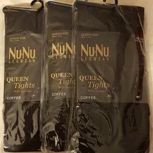 Nunu Legwear Queen Size Tights x3 - Coffee Color